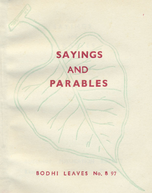 Sayings & Parables