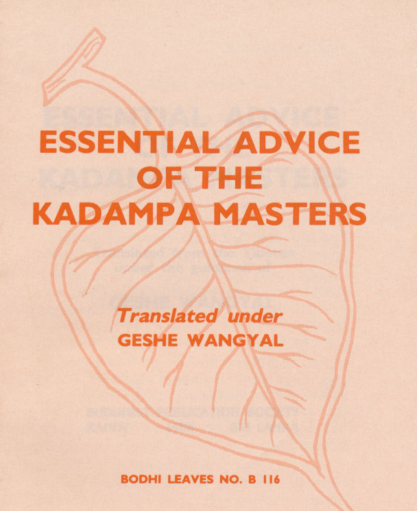 Essential Advice from Kadampa Masters