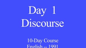 10-Day Discourses - Streaming Video (English)