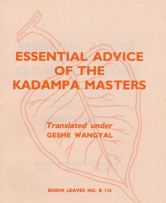 Essential Advice from Kadampa Masters