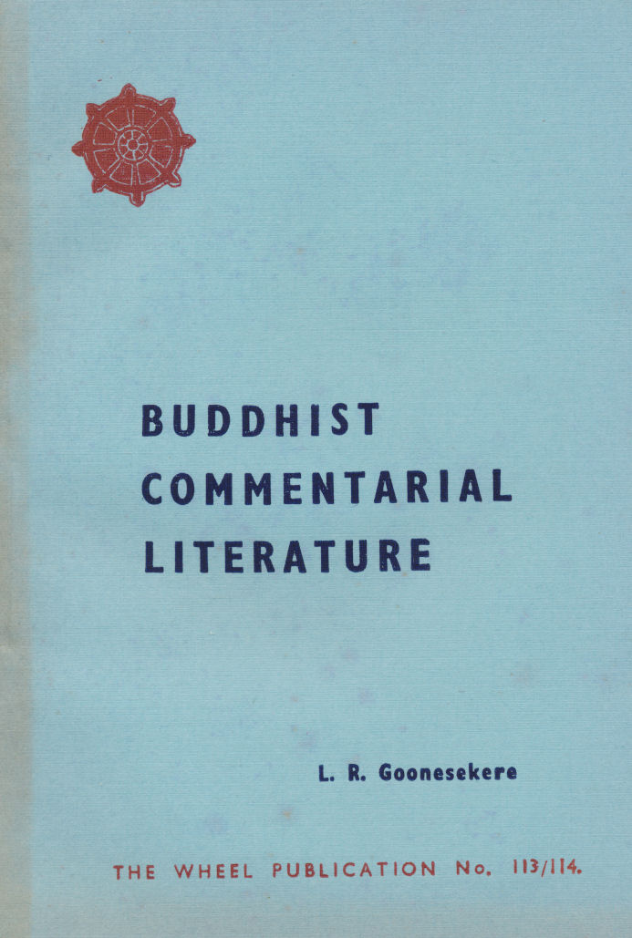 Buddhist Commentarial Literature
