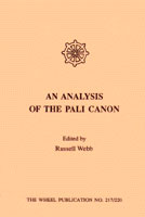 Analysis of the Pali Canon, An