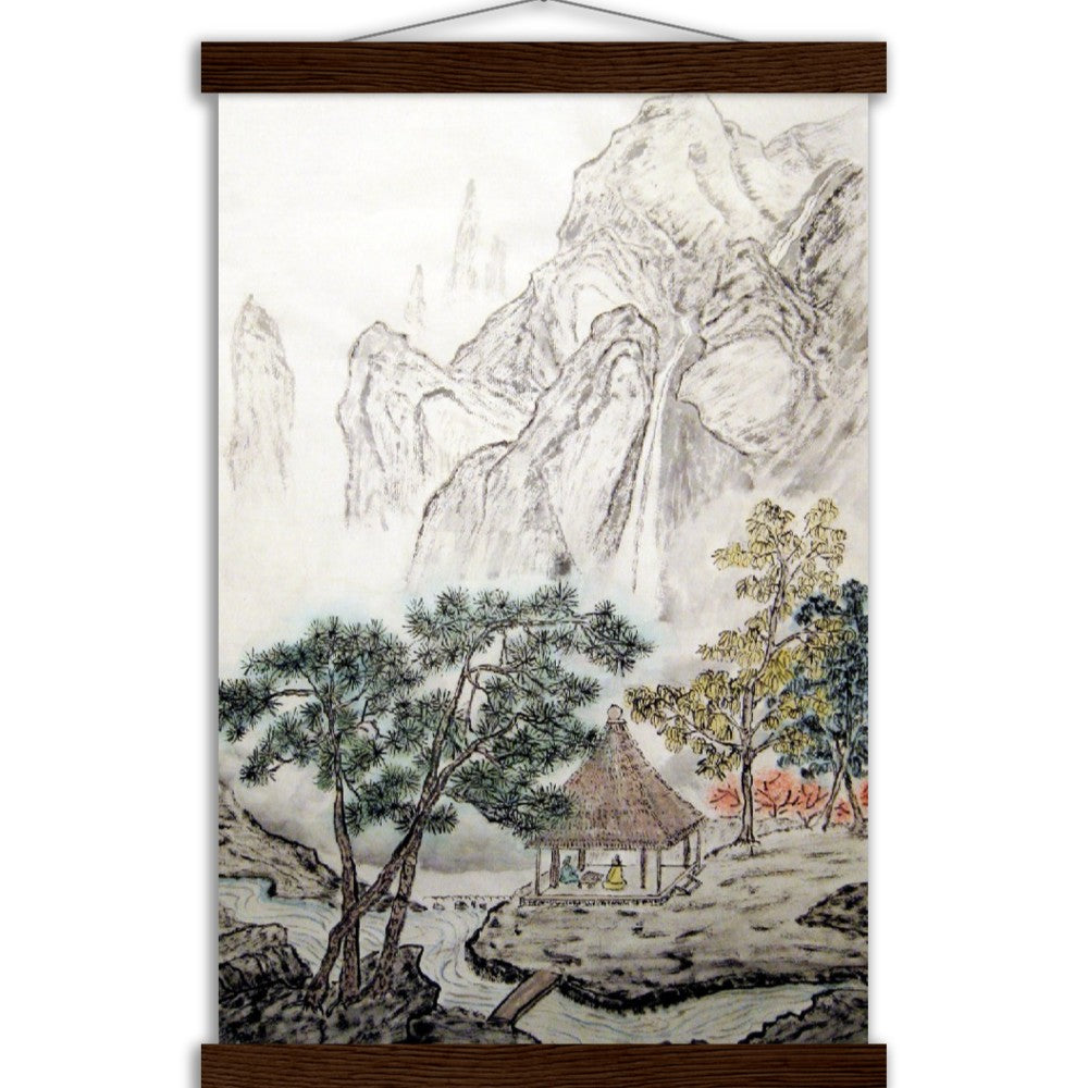 Hut by the Stream   Poster with Hanger (28x43 cm / 11x17 )