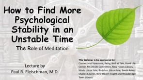 How to Find More Psychological Stability in an Unstable Time by Paul R. Fleischman (Video Streaming and Download)